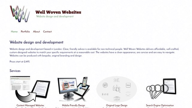 Well Woven Websites screenshot